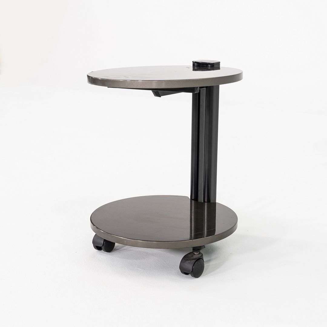 1980s Pace Collection Grey Lacquered Occasional Side / End Table on Casters
