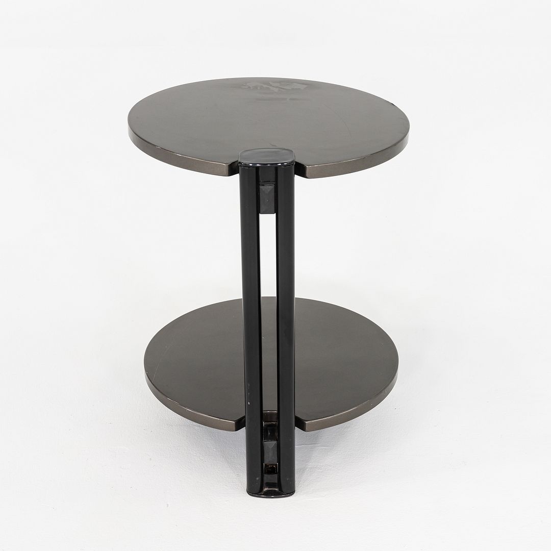 1980s Pace Collection Grey Lacquered Occasional Side / End Table on Casters