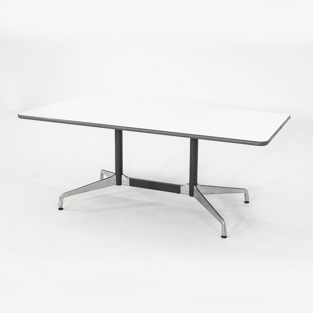 1960s Herman Miller Eames Segmented Dining Table / Conference Table in White