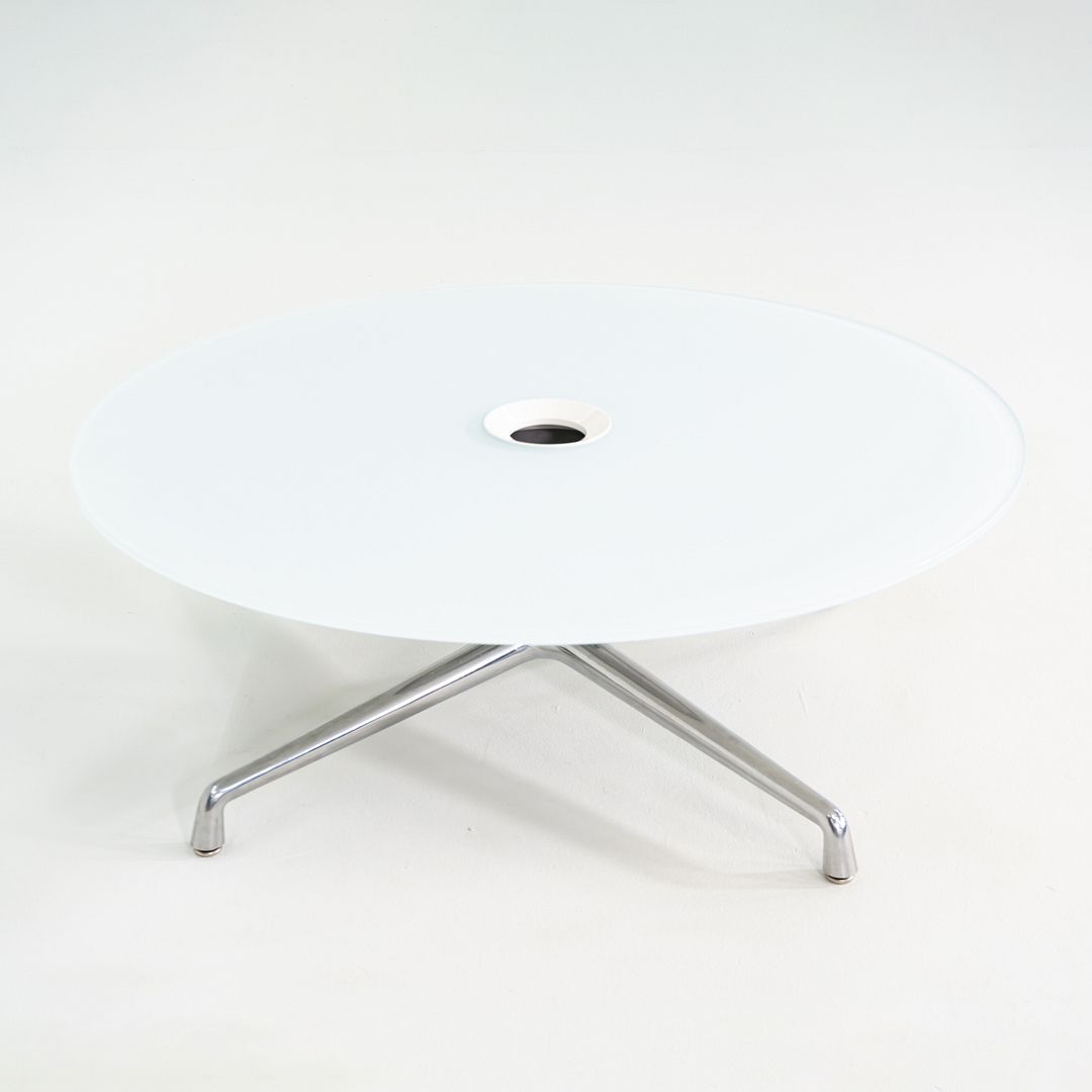 2013 Scott Wilson for Coalesse SW_1 Coffee Table with Round Glass Top 42 inch