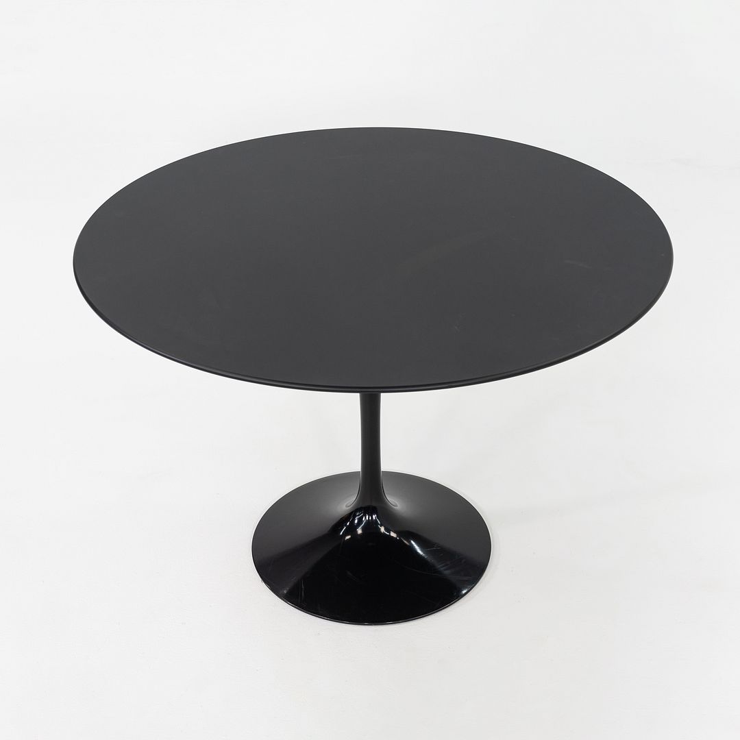 C. 2020 Eero Saarinen for Knoll Black Laminate Tulip Dining Table 42 Inches