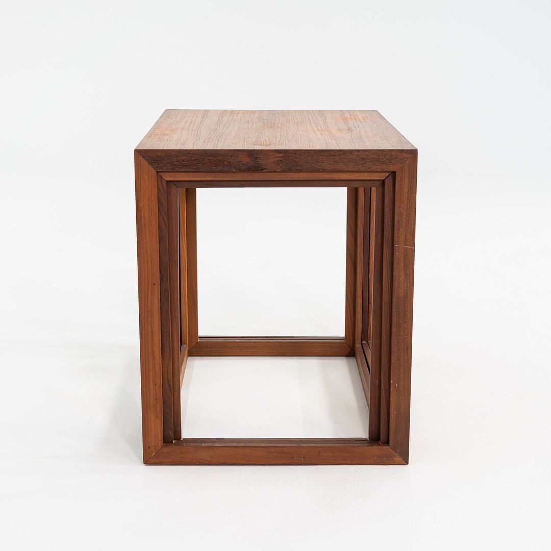 1960s Set of Three Teak Nesting Tables by Jorgen Baekmark for Poul Christiansen
