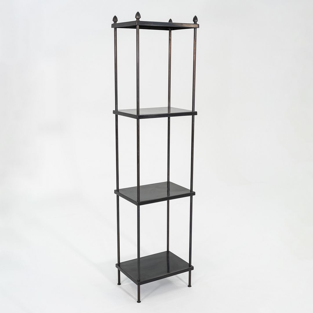 WYETH Regency-Style Antique Etagere Crafted in Zinc-Coated Galvanized Steel
