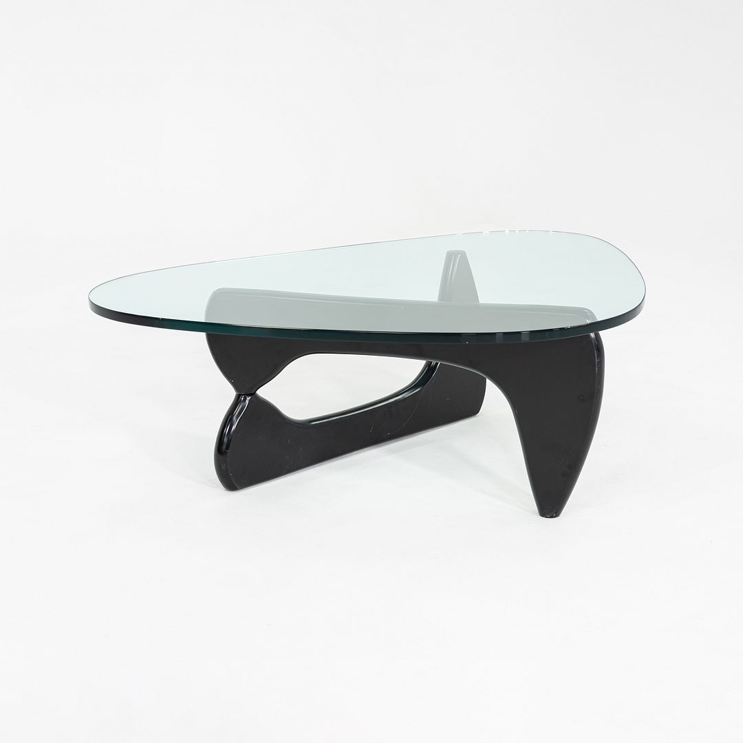 SOLD C. 2007 Isamu Noguchi for Herman Miller Coffee Table in Black with Glass Top
