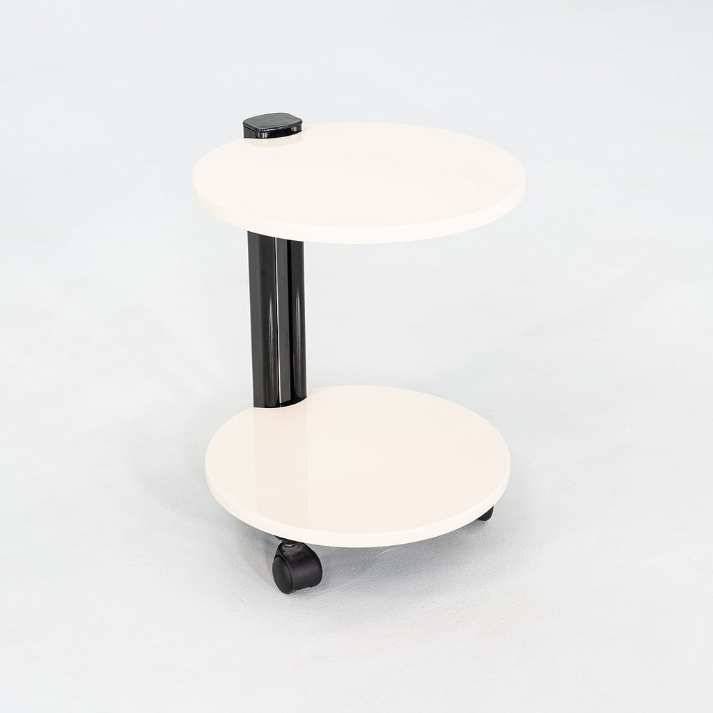 1980s Pace Collection Lacquered Occasional End Table on Casters Made in Italy