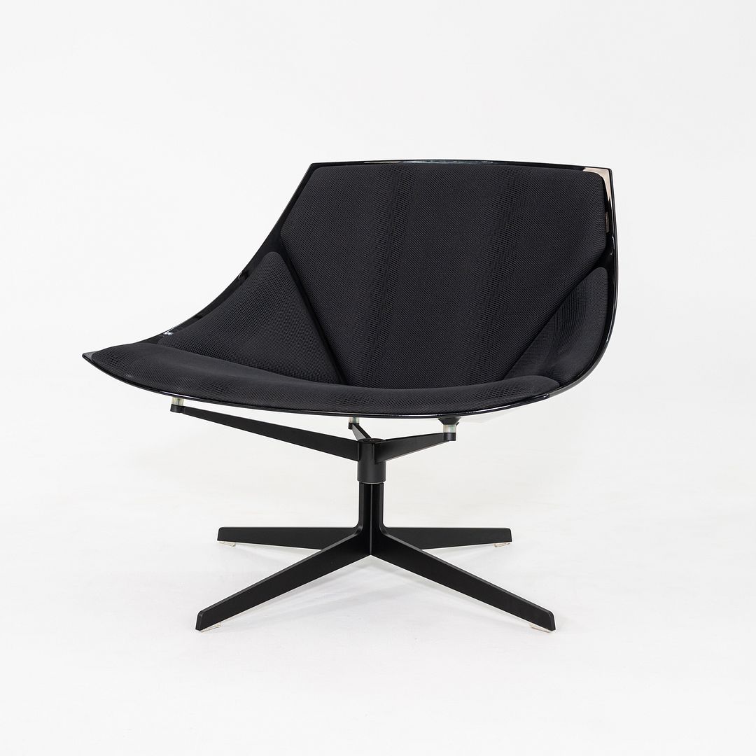 2016 Jehs and Laub for Fritz Hansen Space Lounge Chair in Black Fabric and Frame