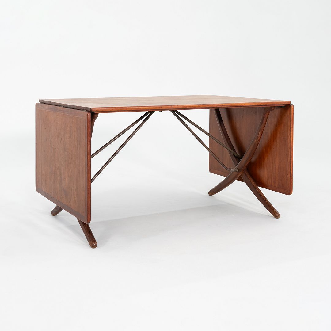 1960s Hans Wegner for Andreas Tuck AT-304 Teak Dining Table w/ Drop-Leaf Ext