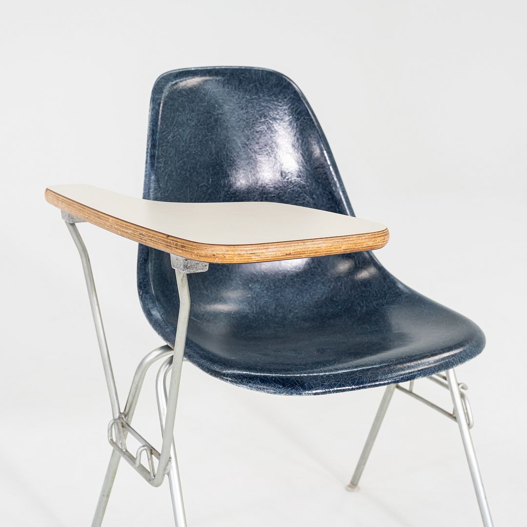 1970s Herman Miller Eames Molded Fiberglass Side Chair Navy Blue 24x Available
