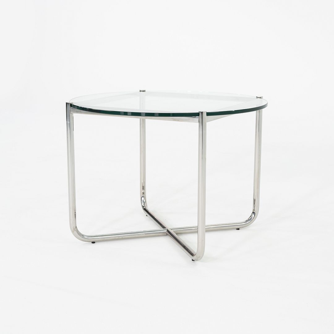 2000s Mies Van Der Rohe for Knoll E04M MR Coffee Table with Glass Top 27.5"