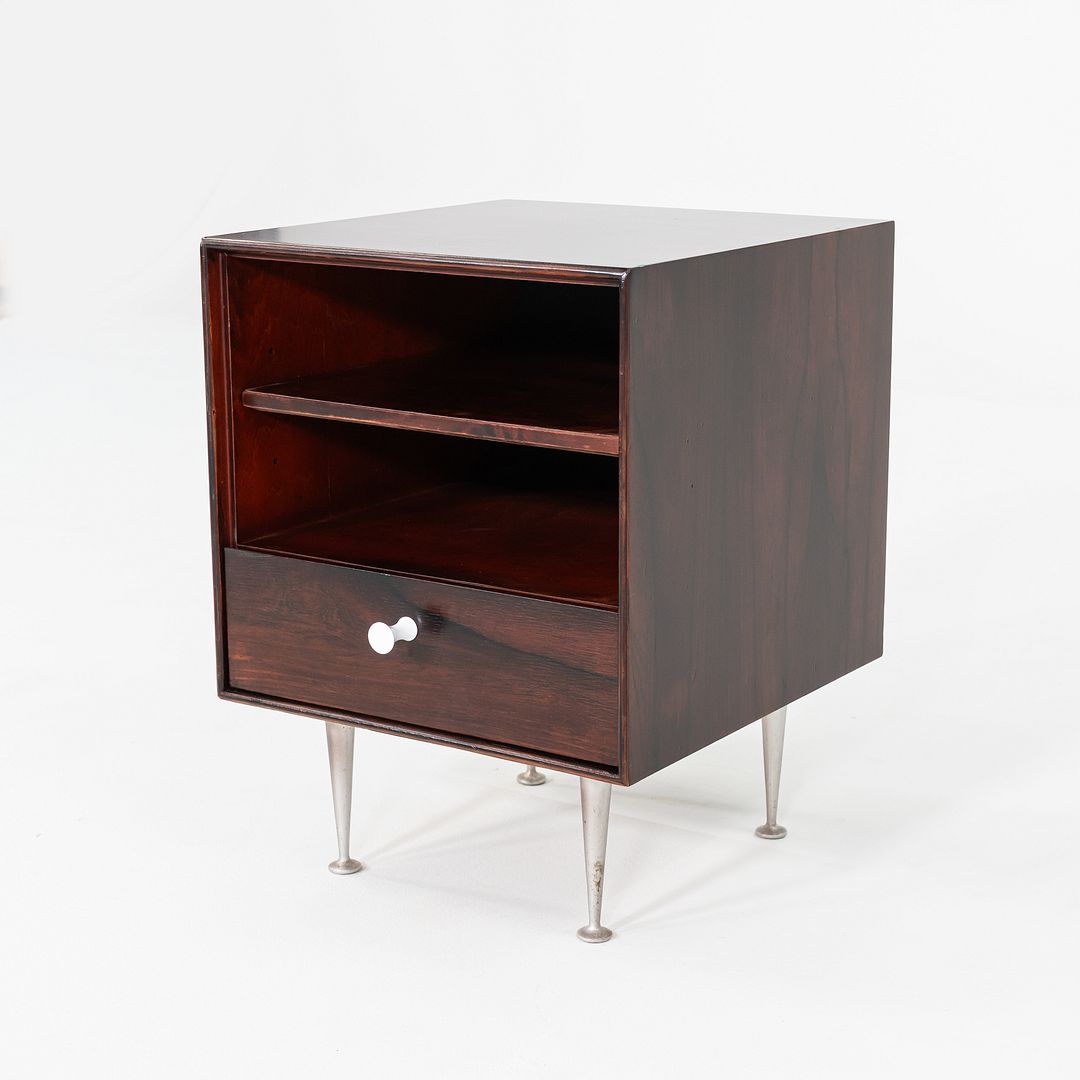1950s Pair of George Nelson for Herman Miller Thin Edge Rosewood Nightstands
