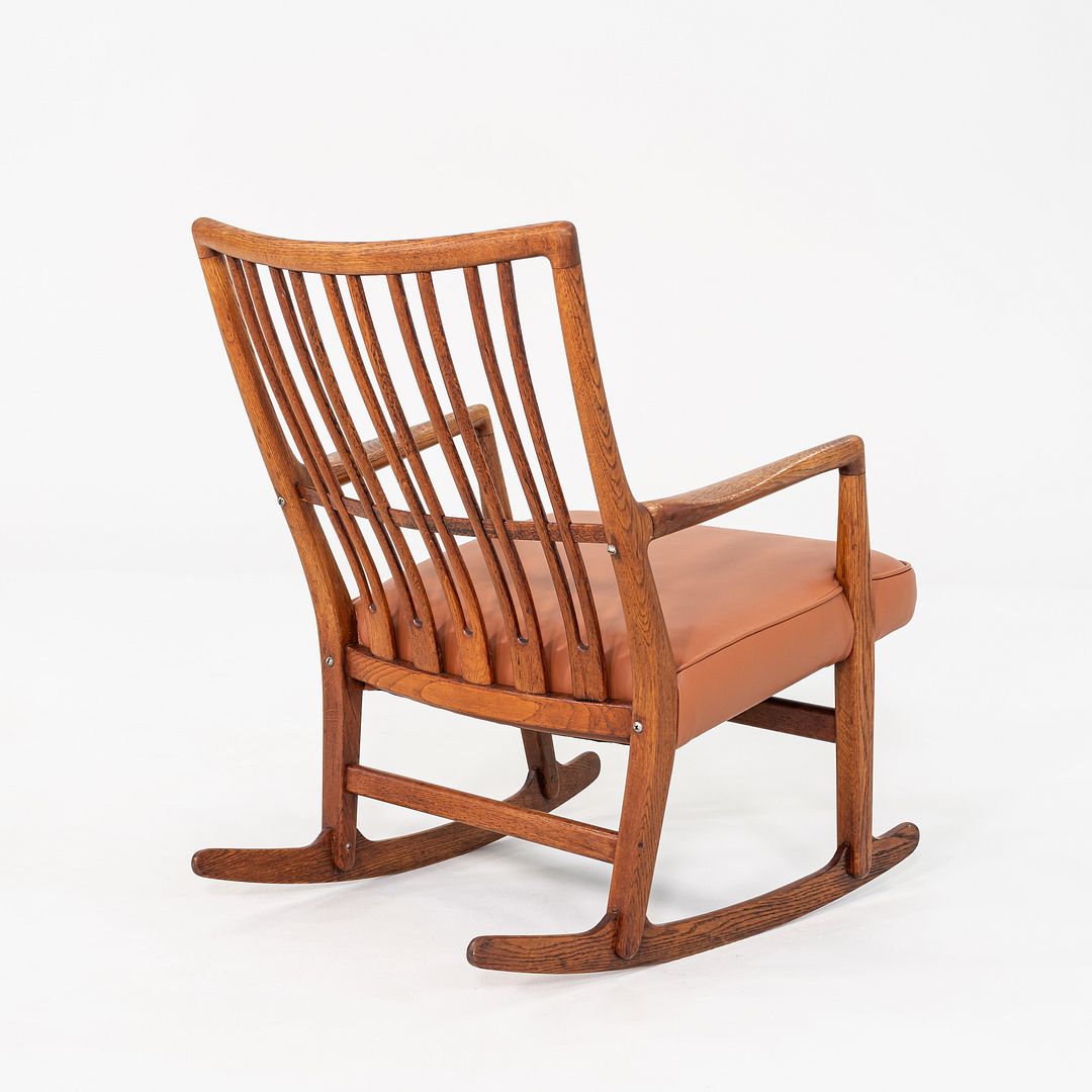 1950s Hans Wegner ML-33 Rocking Chair for Mikael Laursen, Crafted in Solid Oak