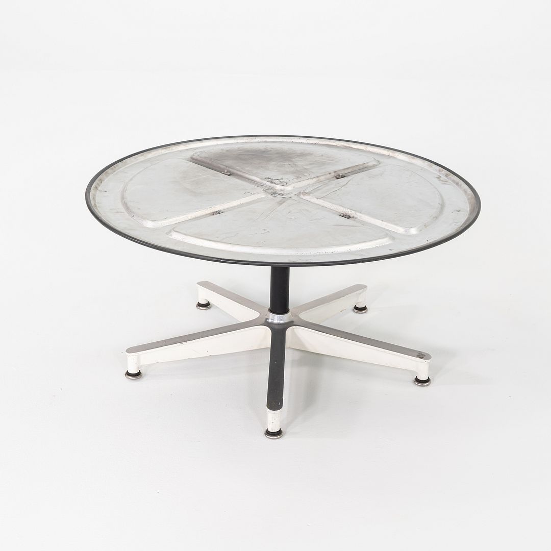 1955 Eames Herman Miller Contract Base Occasional Table w/ Black Honed Stone Top