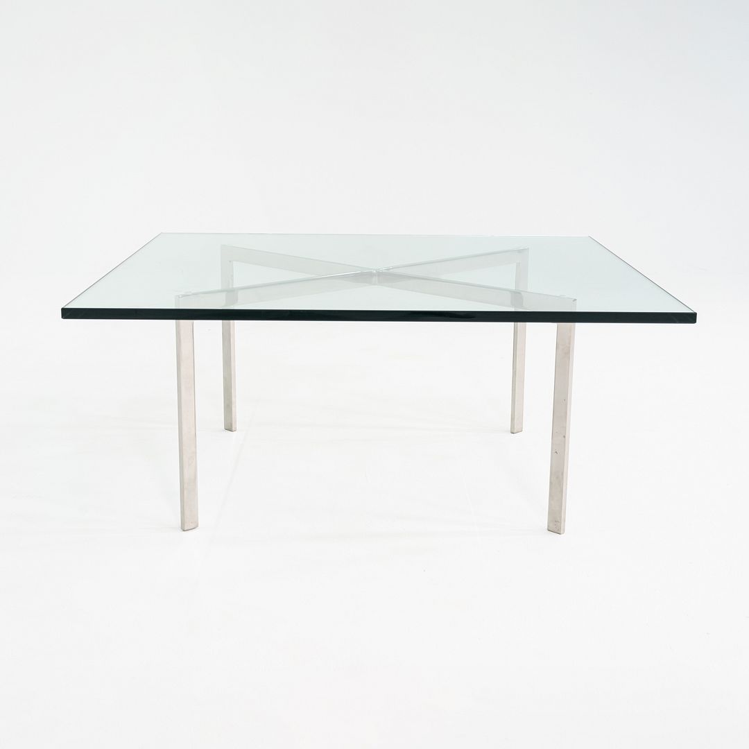 2000s Mies van der Rohe for Knoll Barcelona Glass Coffee Table 40 inch 2x Avail