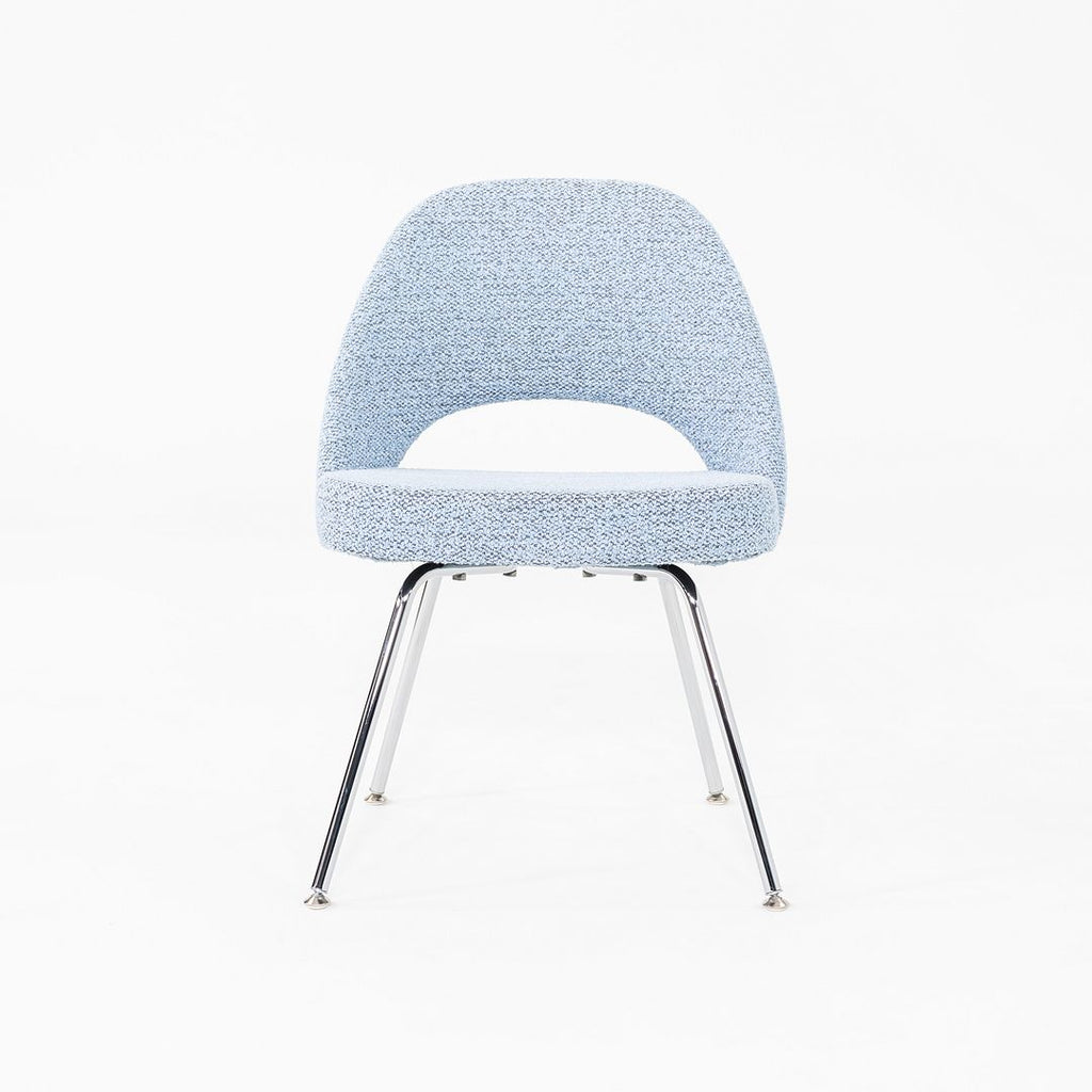 2021 Eero Saarinen for Knoll Executive Side / Dining Chair with Blue Upholstery