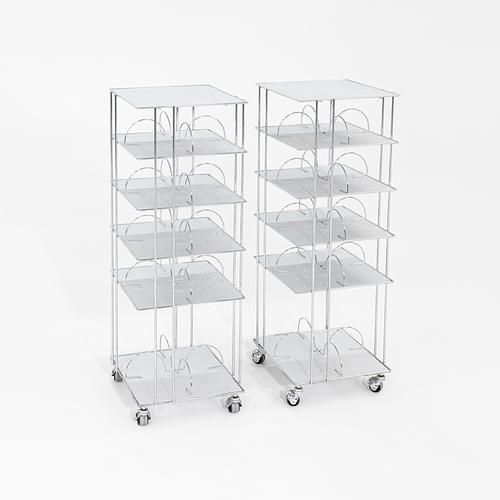 1970s Bruno Munari Vademecum Trolley for Robots Italy Chromed Steel and Resin