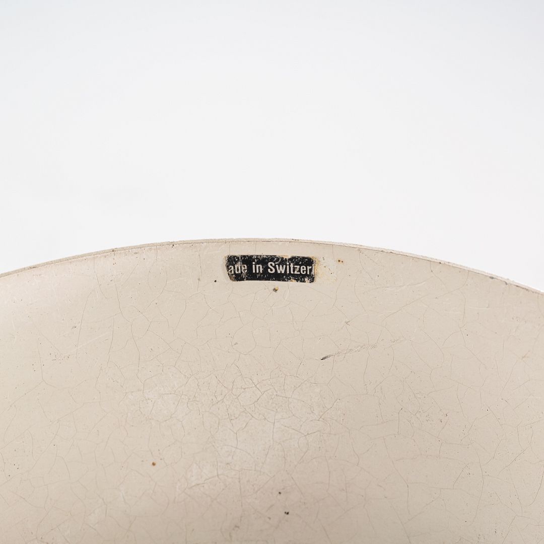 1960s Max Bill Torchiere Floor Lamp in White for B.A.G. Turgi of Switzerland