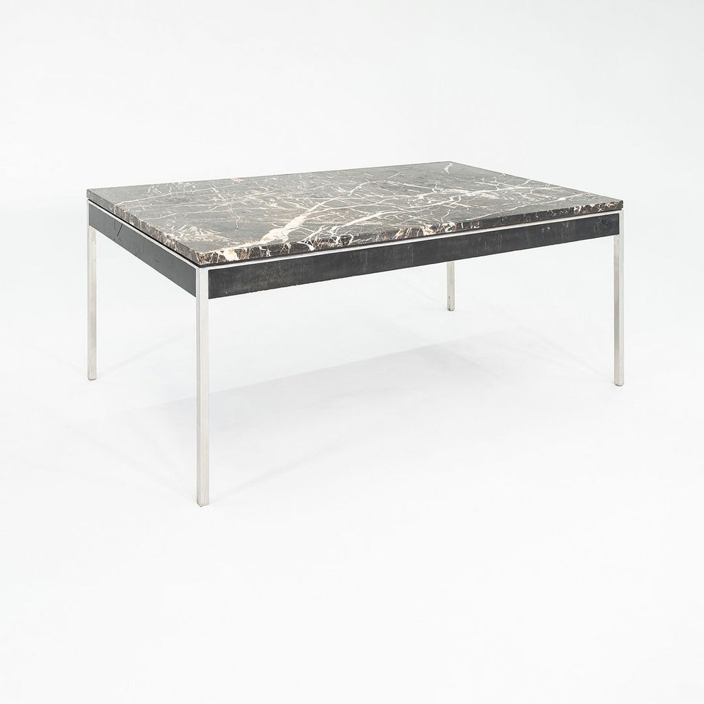 1960s Gordon Bunshaft and Davis Allen of SOM Stainless, Marble, and Wood Table