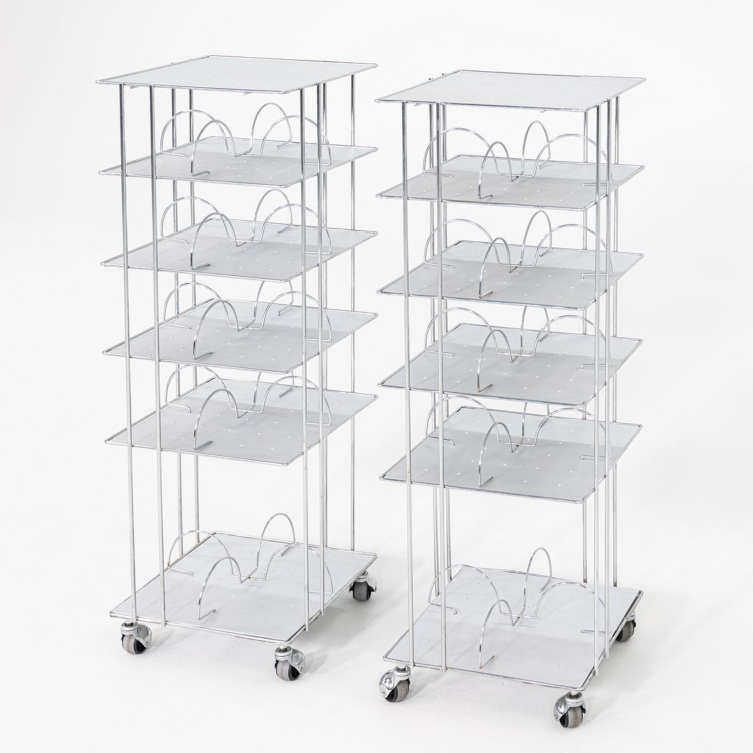 1970s Bruno Munari Vademecum Trolley for Robots Italy Chromed Steel and Resin