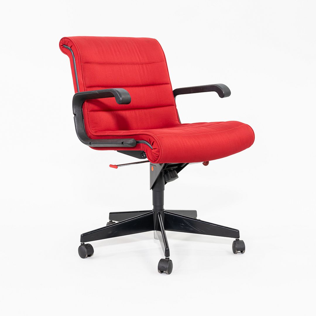 1989 Richard Sapper for Knoll Management Desk Chairs in Red Fabric 17x Available