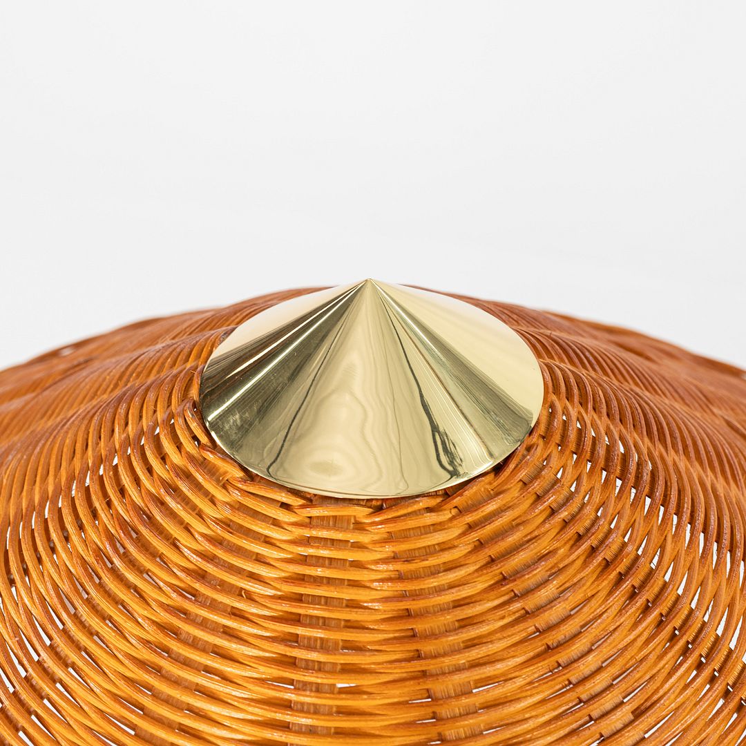 2024 Paavo Tynell for GUBI 9602 Floor Lamp "Chinese Hat" Wicker Shade 3x Avail