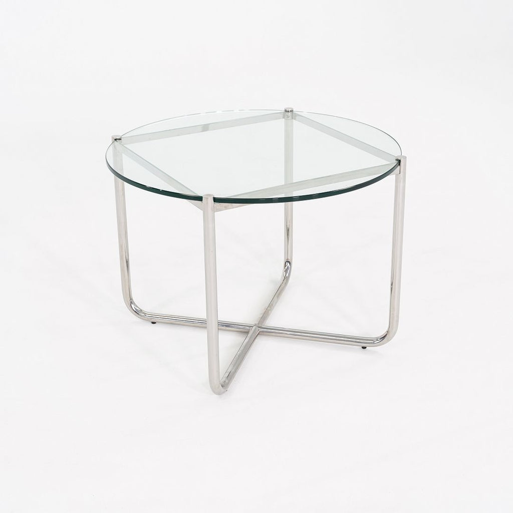 2000s Mies Van Der Rohe for Knoll E04M MR Coffee Table with Glass Top 27.5"