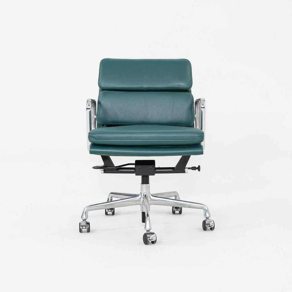 SOLD 2010s Herman Miller Eames Soft Pad Management Desk Chair with Green Leather