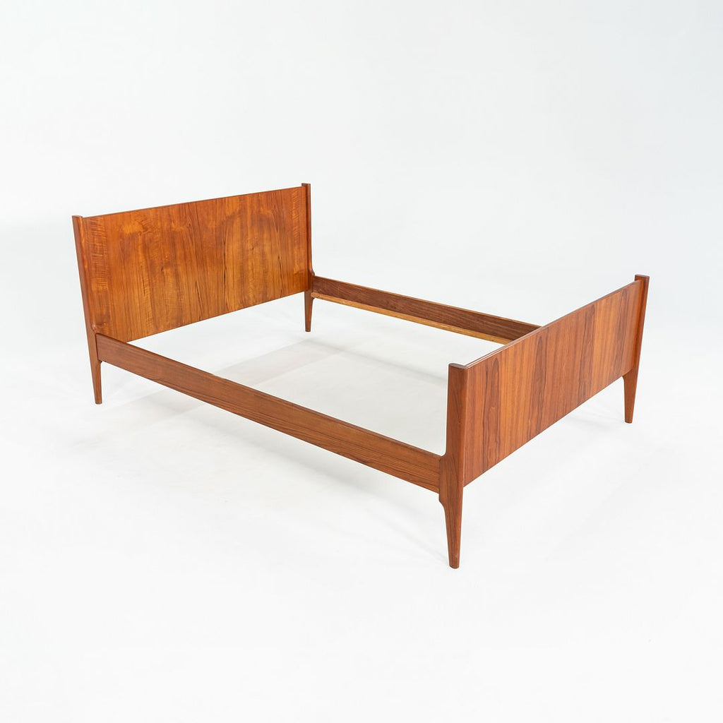 1960s Kai Kristiansen for Dyrlund Teak Full Size Bed with Headboard & Footboard