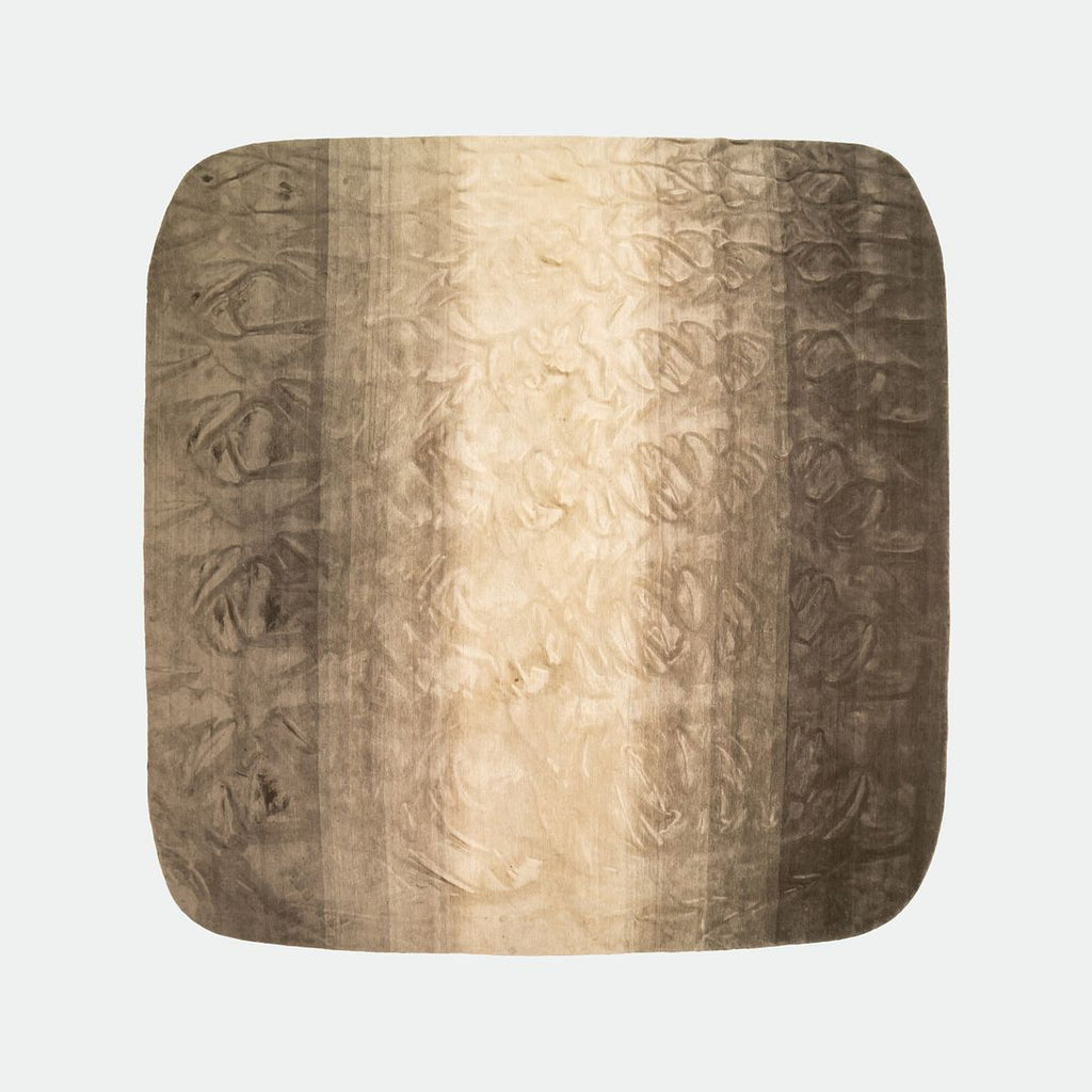 2000s Hand Knotted Large Area Rug in Grey and White from Nepal 14 x 14 feet