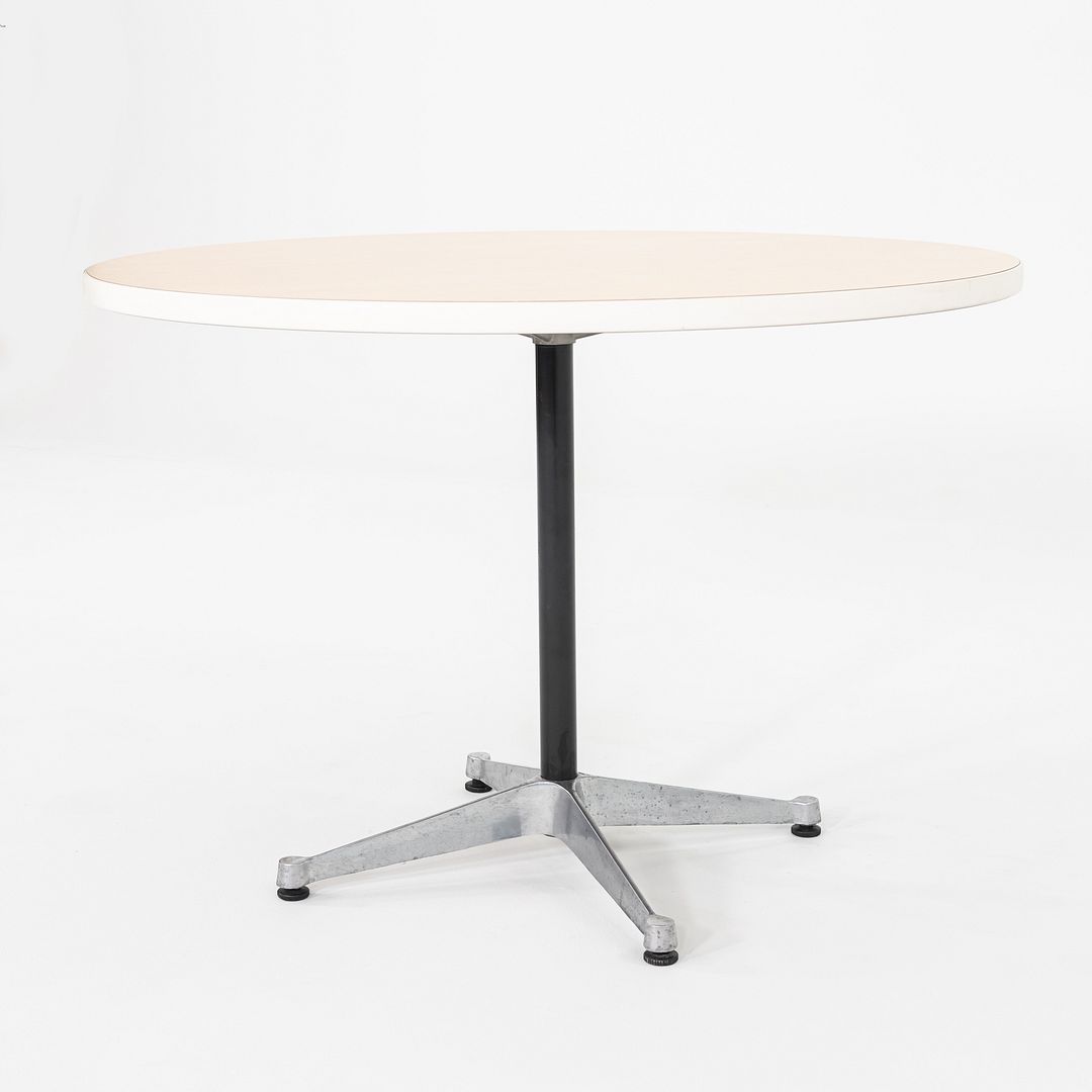 2000s Herman Miller Eames Occasional Table with Wood Laminate Top 42 inch Top