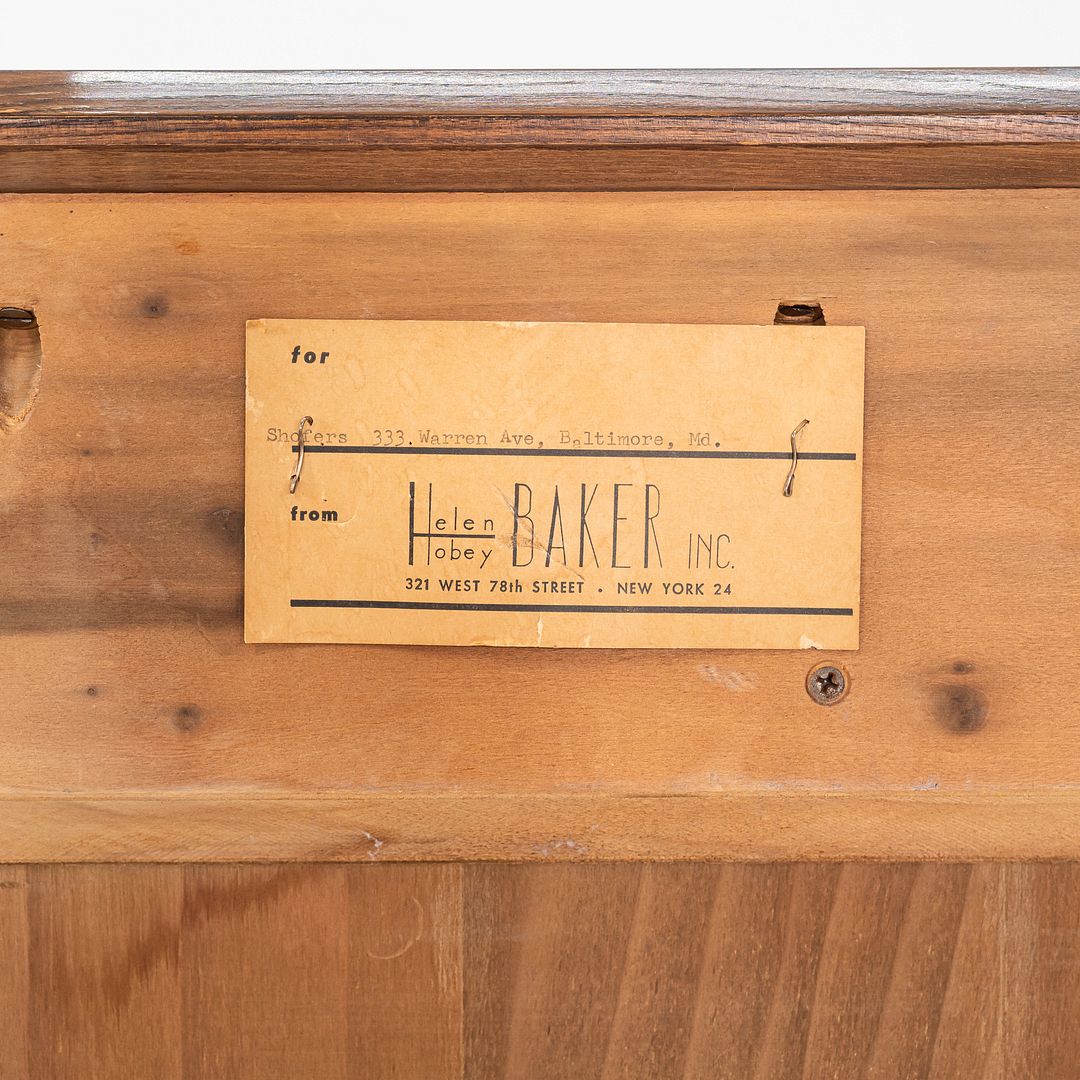 1960s Helen and Hobey Baker King Size Modern Headboard in Walnut 96x38 Inches