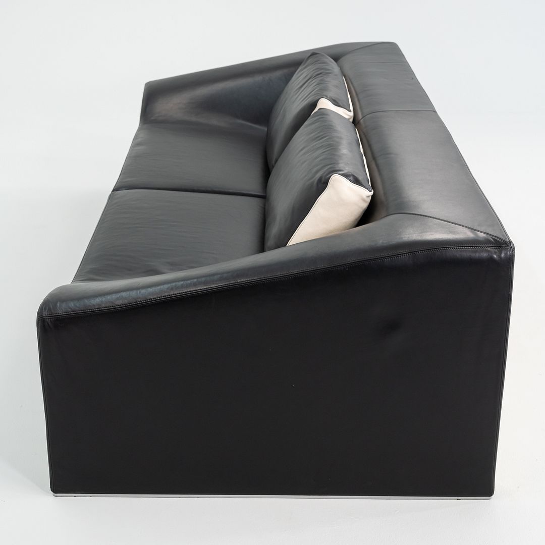 2000s Patricia Urquiola for Moroso Malmo Sofa Upholstered in Black Leather