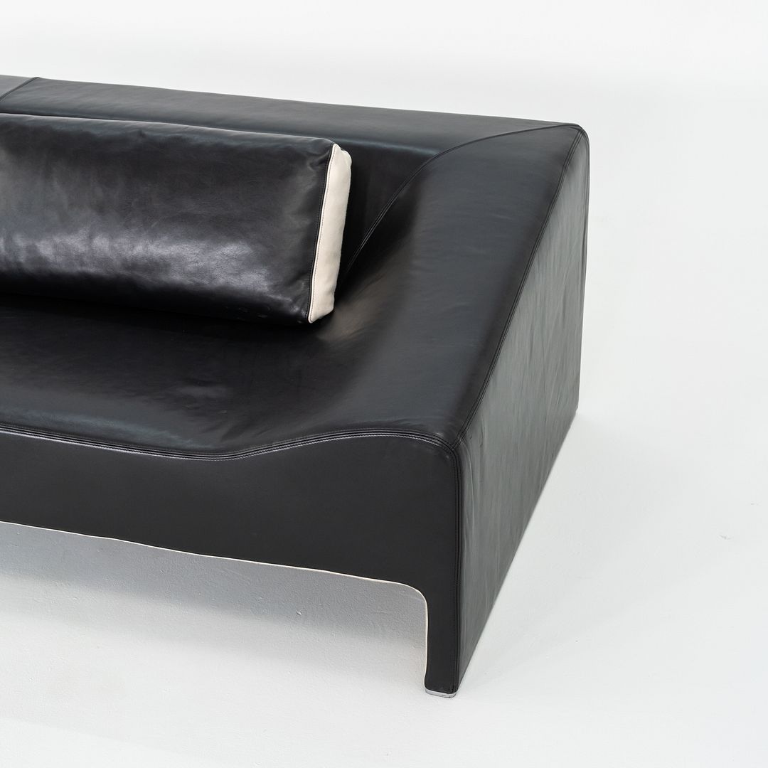 2000s Patricia Urquiola for Moroso Malmo Sofa Upholstered in Black Leather
