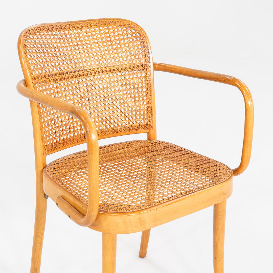 SOLD 1980s Set of 10 Model 811 Prague Chairs by Josef Hoffman for Stendig / Thonet