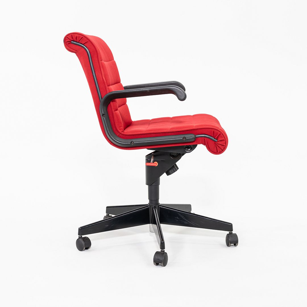 1989 Richard Sapper for Knoll Management Desk Chairs in Red Fabric 17x Available