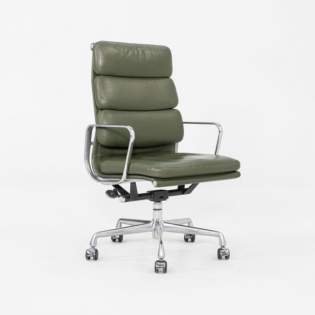 2000s Herman Miller Eames Executive Soft Pad Desk Chair in Green Leather 12+ Available