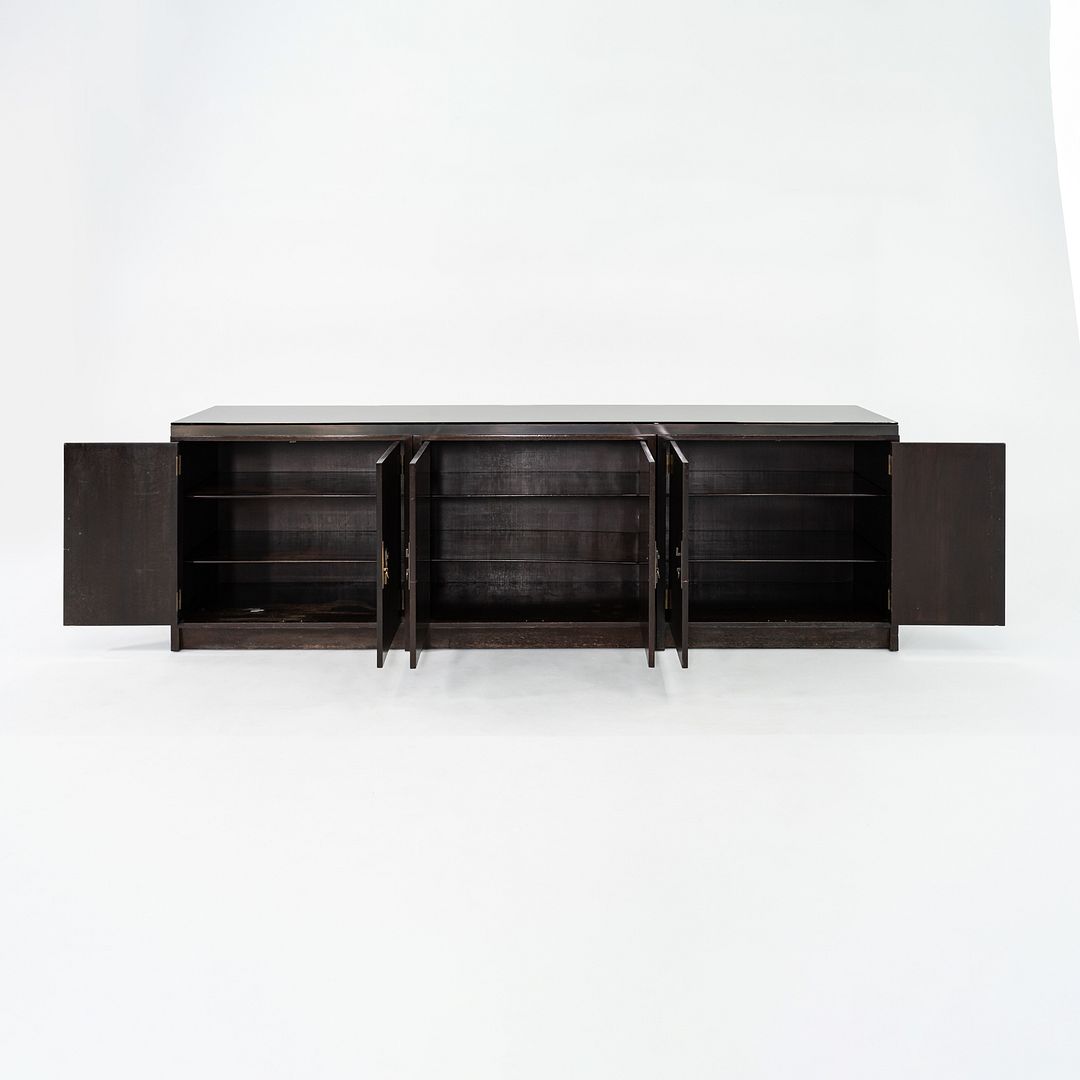 1950s Edward Wormley for Dunbar Walnut Ming Sideboard Cabinet w/ Brass Hardware