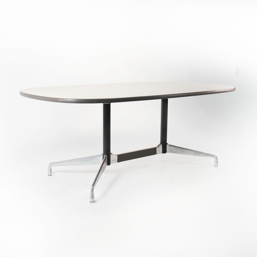 1980s Herman Miller ET151 Eames Segmented Aluminum Group Dining Table Laminate