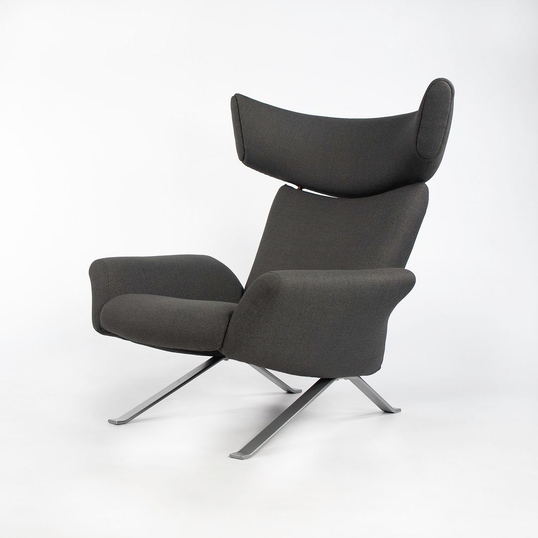 SOLD 1962 Ostervig Lounge Chair by Kurt Ostervig for Henry Rolschau Mobler in Grey Fabric