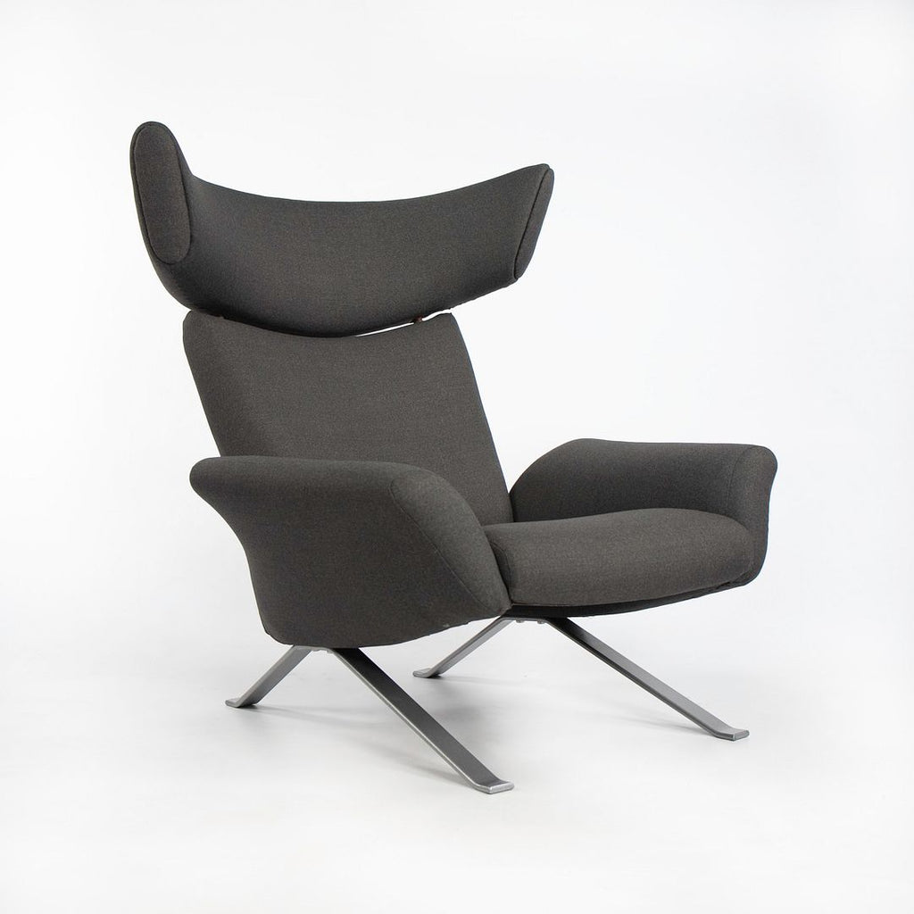 SOLD 1962 Ostervig Lounge Chair by Kurt Ostervig for Henry Rolschau Mobler in Grey Fabric