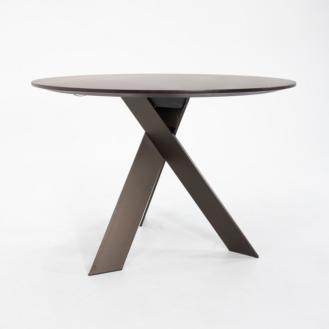2010s Ekko Dining Table by Wolfgang C. R. Mezger for Davis with Wood Top and Powder Coated Base