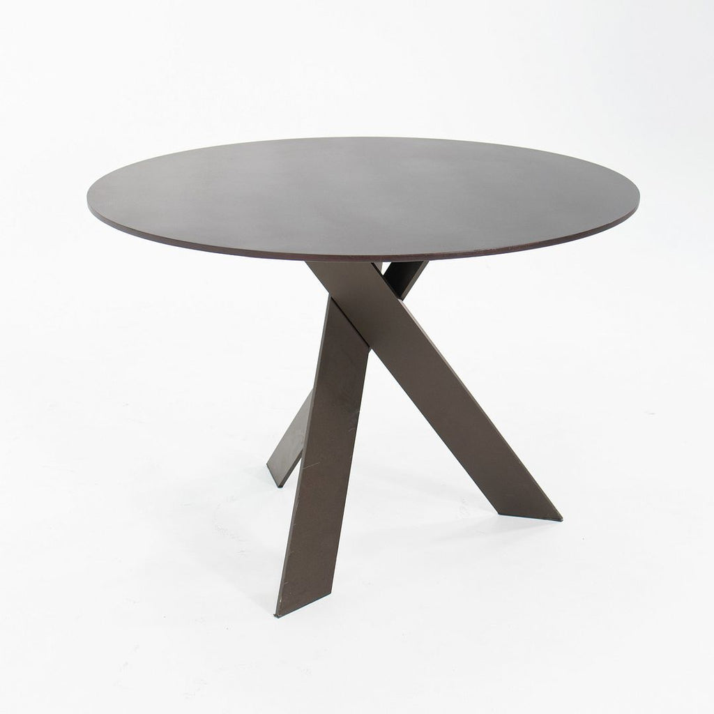 2010s Ekko Dining Table by Wolfgang C. R. Mezger for Davis with Wood Top and Powder Coated Base