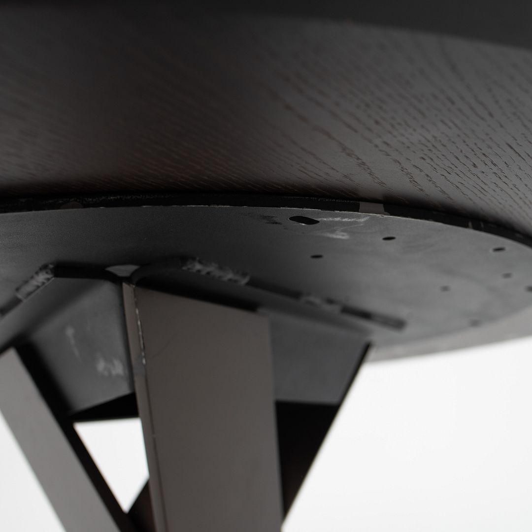 2010s Ekko Dining Table by Wolfgang C. R. Mezger for Davis with Wood Top and Powder Coated Base