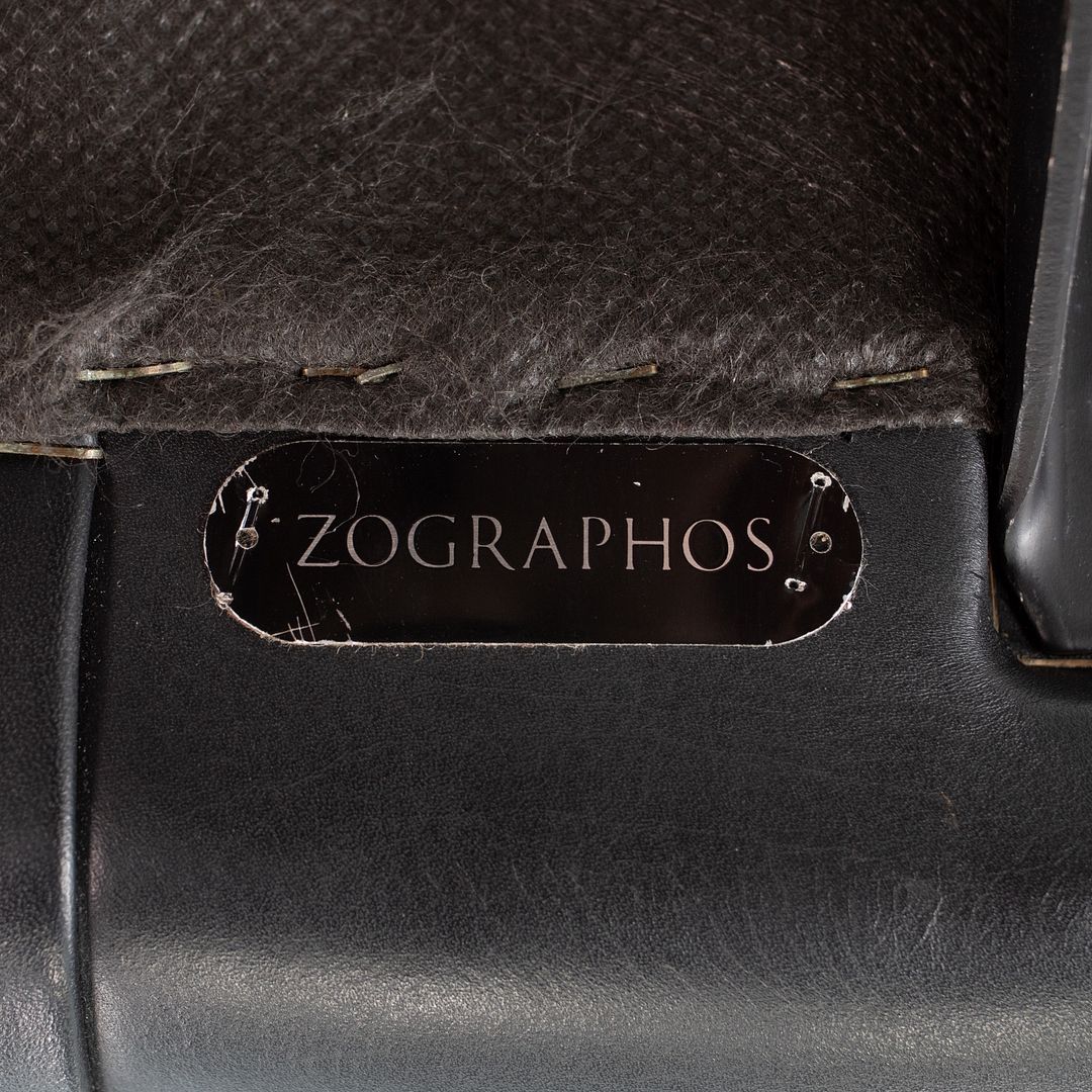 1980s Alpha Bucket Executive Chair by Nicos Zographos for Zographos Designs Ltd. in Black Leather - 3 Available