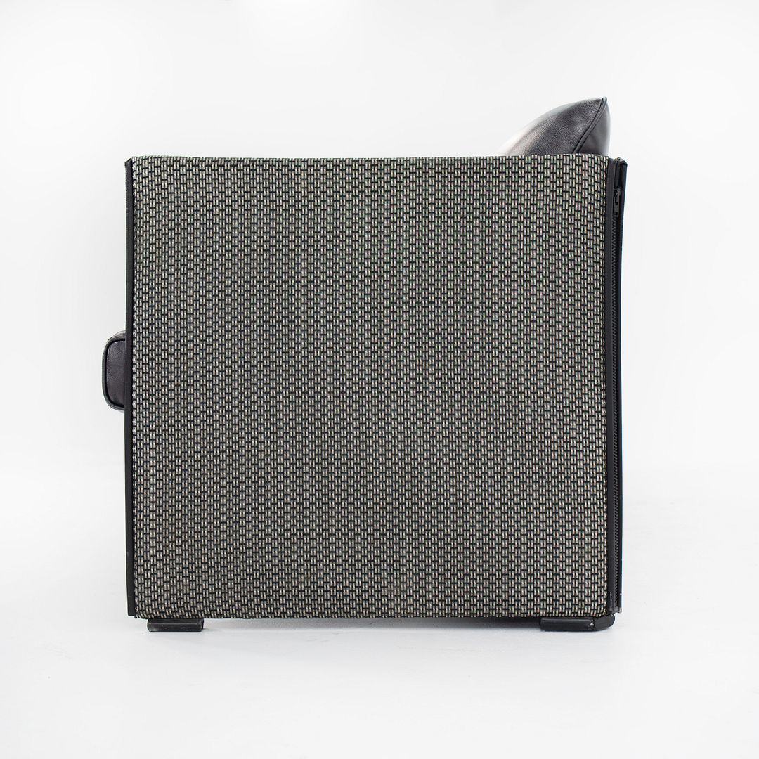 1980s Tilbury Three Seat Sofa by Mario Bellini for Cassina in Black Leather