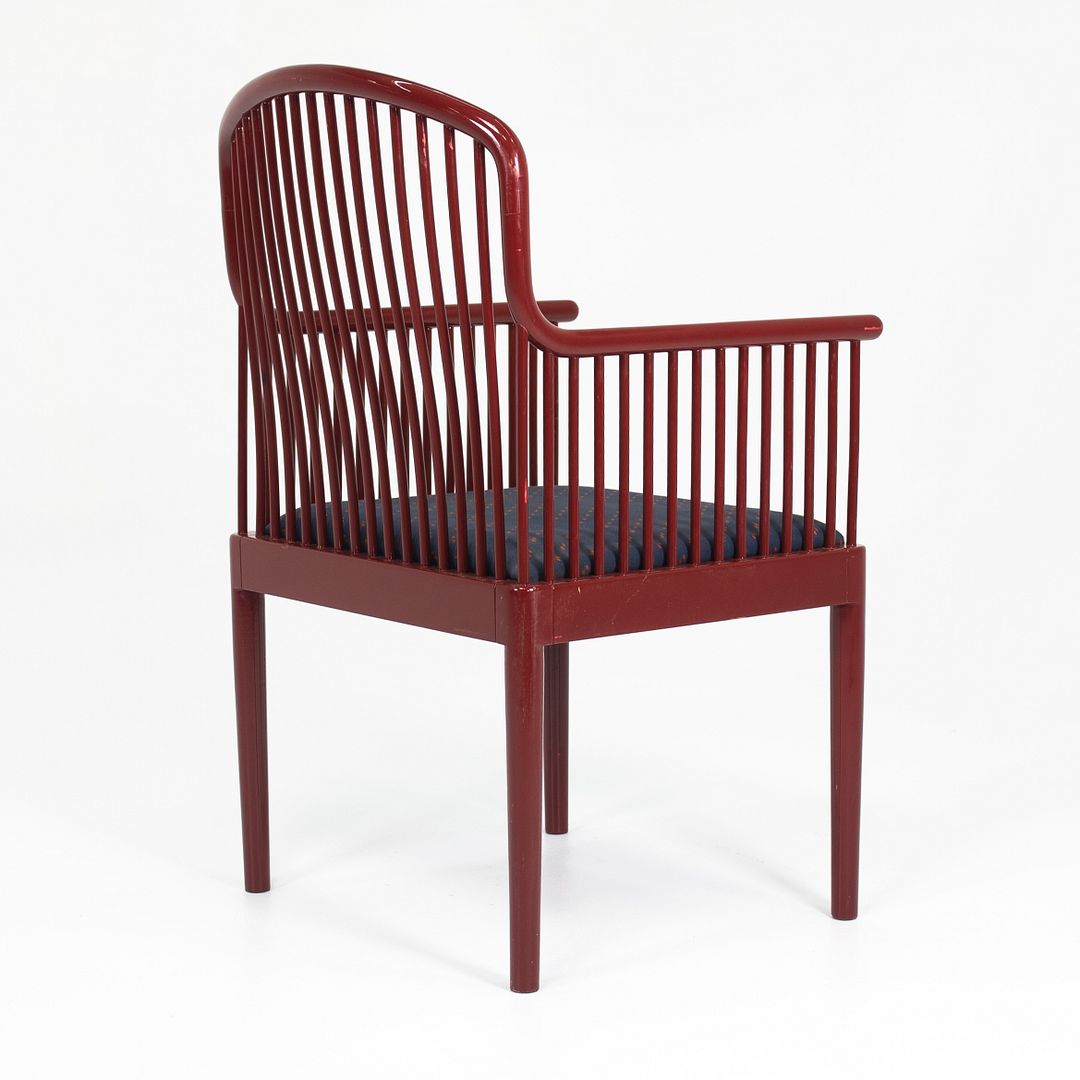 1980s Set of Six Andover Chairs by Davis Allen for Stendig with Red Lacquer - Sets Available