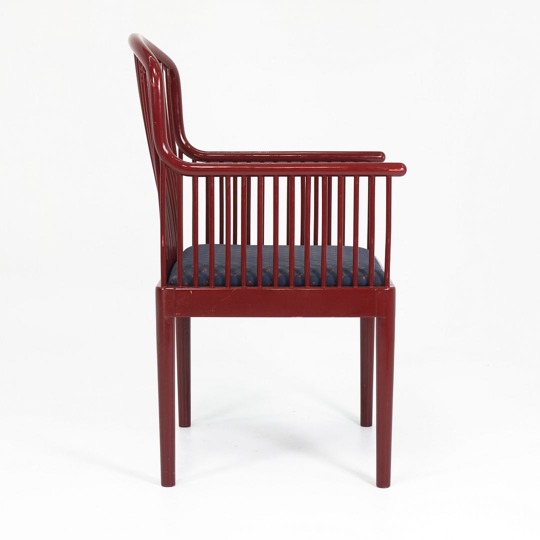 1980s Set of Six Andover Chairs by Davis Allen for Stendig with Red Lacquer - Sets Available