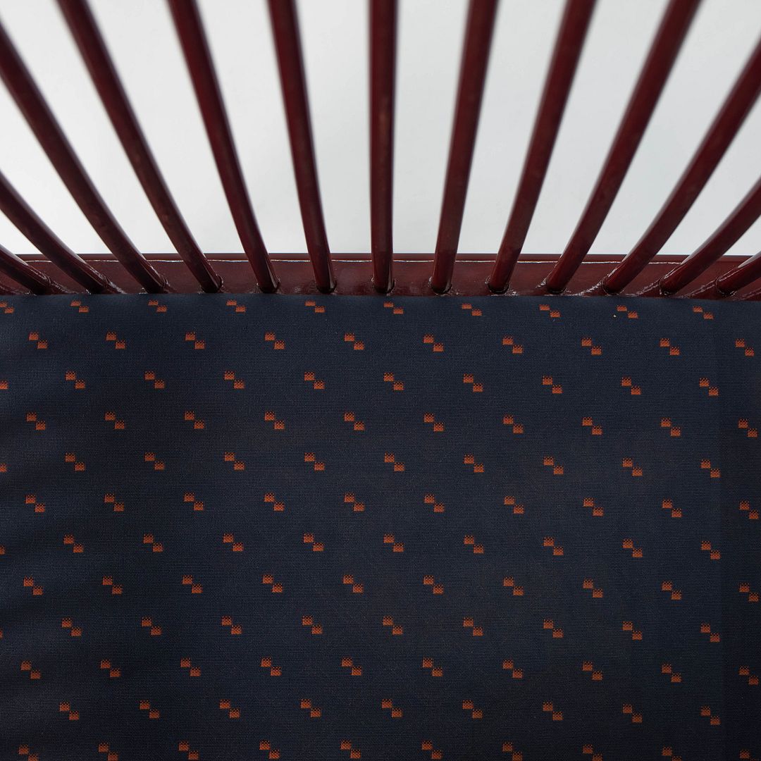 1980s Set of Six Andover Chairs by Davis Allen for Stendig with Red Lacquer - Sets Available