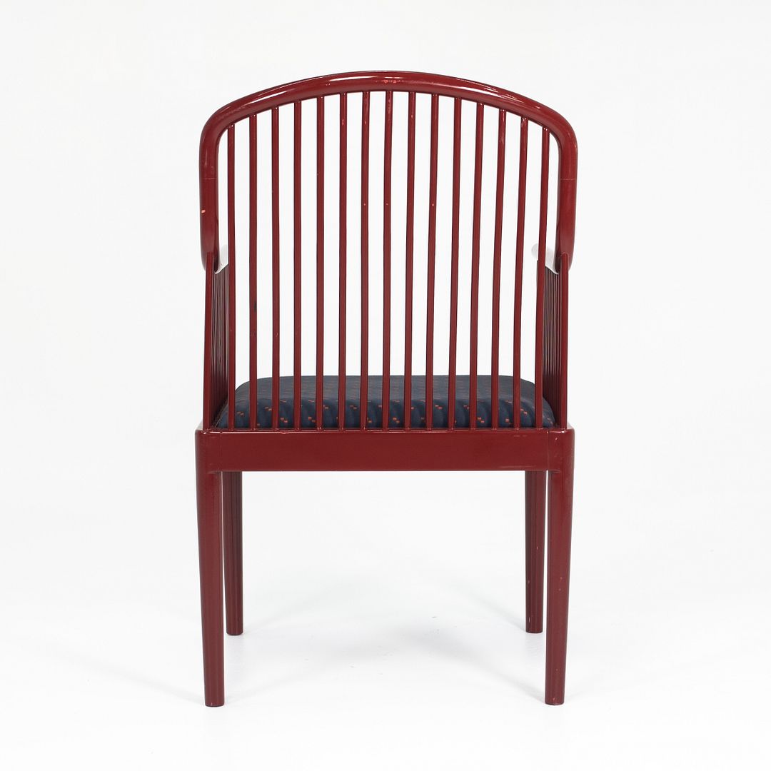1980s Set of Six Andover Chairs by Davis Allen for Stendig with Red Lacquer - Sets Available