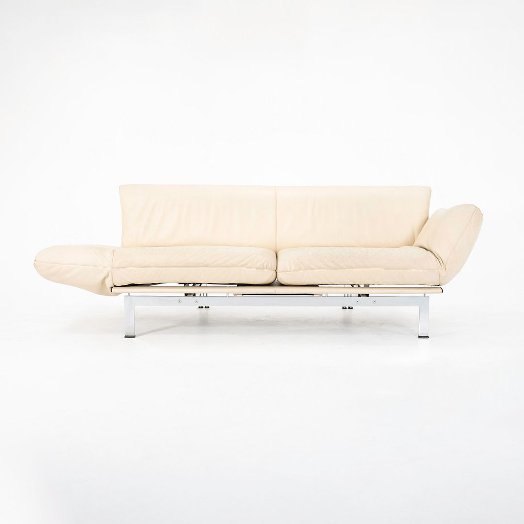 1980s DS-140 Sofa by Reto Frigg for de Sede in Ivory Leather with Chromed Steel Frame