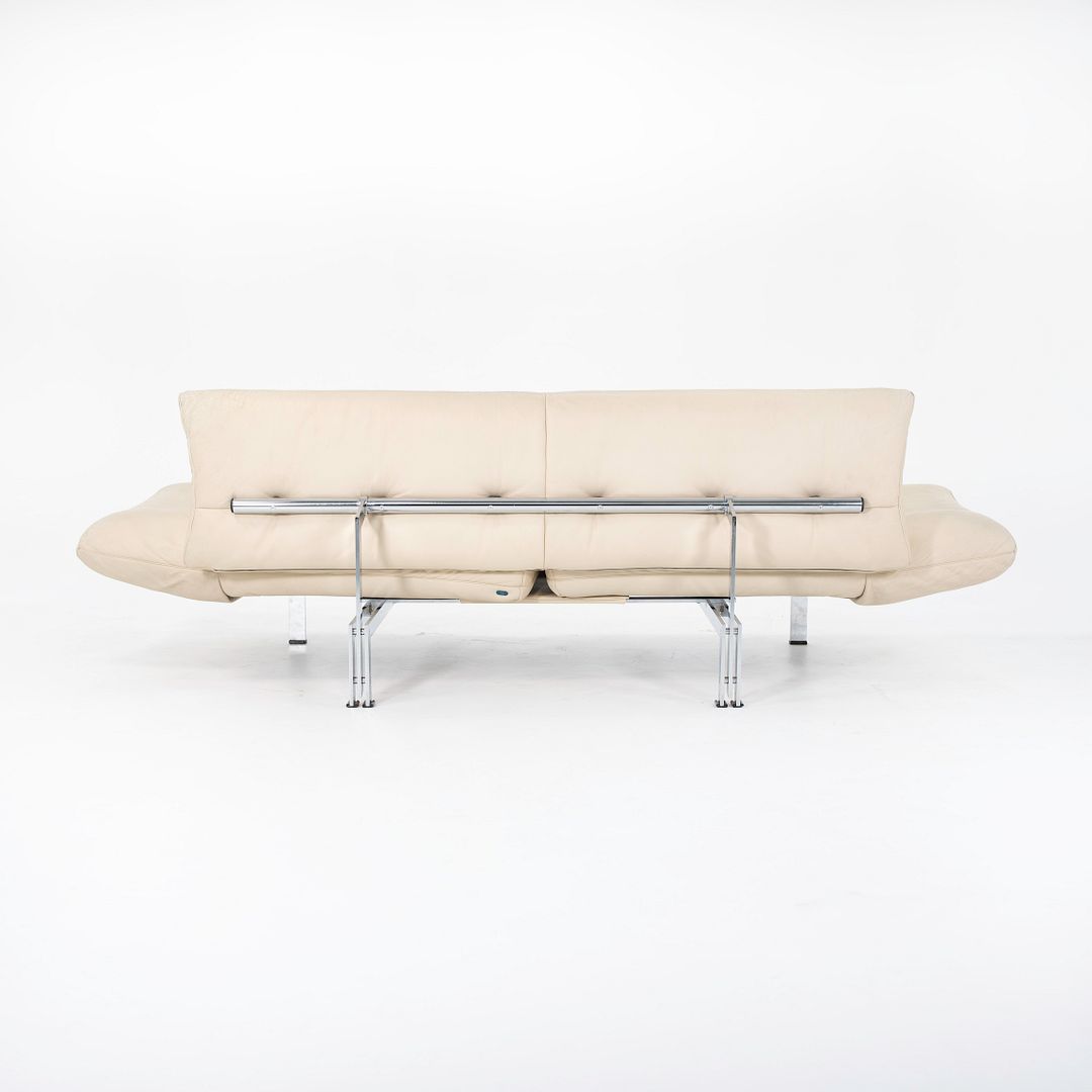 1980s DS-140 Sofa by Reto Frigg for de Sede in Ivory Leather with Chromed Steel Frame